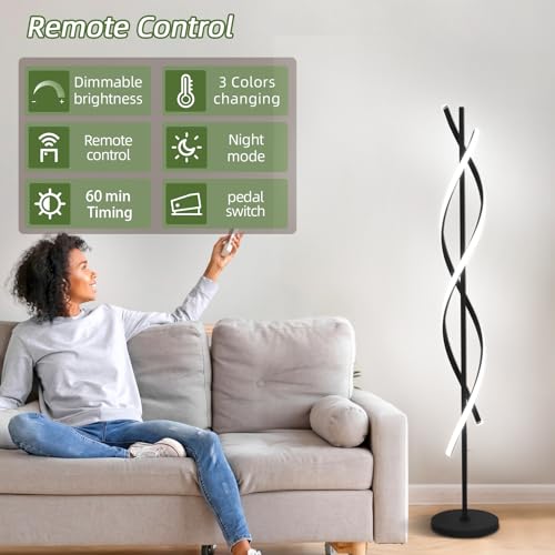 40W LED Floor Lamp (Black)