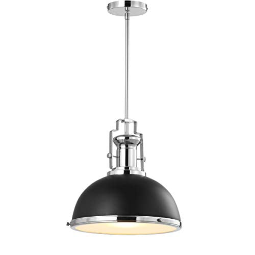 Metal Dome Pendant Modern Industrial Hanging Light for Kitchen Island Dining Room Adjustable Height LED Bulb Included JYL9535