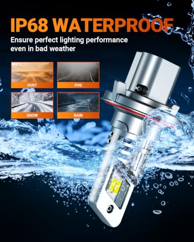 H13 Bulbs with 6500K White Light (9008/H13)