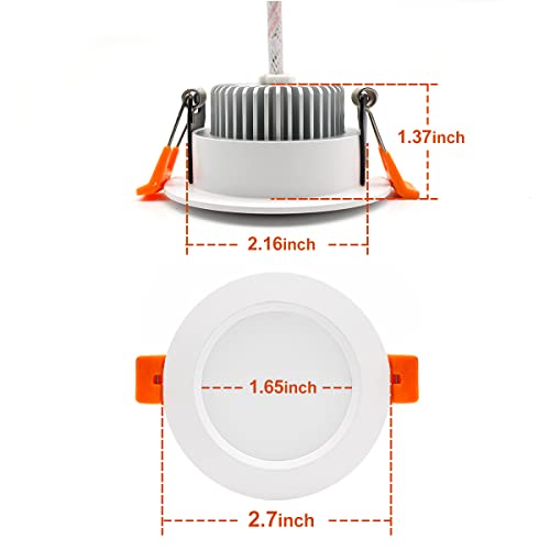 2 Inch LED Recessed Lighting (5000k (Daylight White) / 10 Pack (White))
