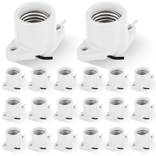 20 Pcs E26 Light Socket Porcelain Keyless Lamp Holder