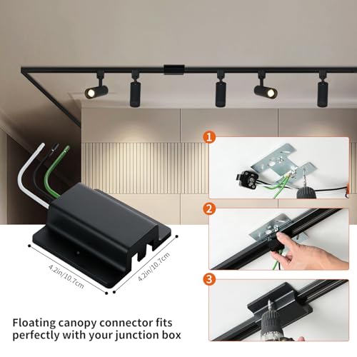 26FT H Track Lighting Rail Kit (Black / 26FT)