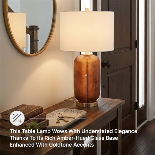Farberman Amber Glass Table Lamp (Amber / Table Lamp)