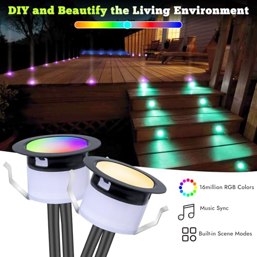 LED Deck Lights Kit (50 Pack / Rgbw (Wifi Controller))