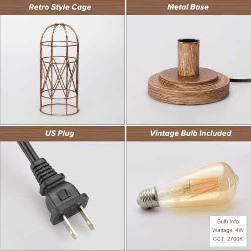 Touch Table Lamp (Brushed Rustic Wood)