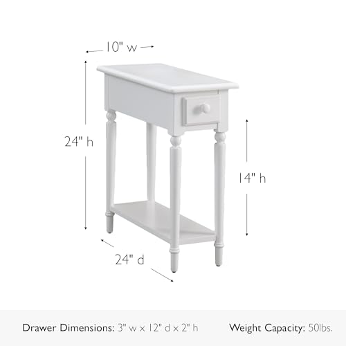 Coastal End Table (Orchid White)