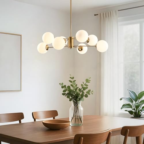 Lighting Sputnik Chandelier Light Globe Shade Frosted Glass Ceiling Pendant Light Modern Brass Kitchen Bedroom Flush Mounted Fixture