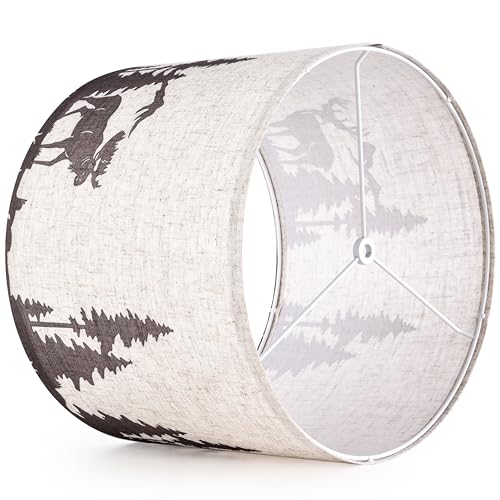 GOSO Printed Animal Lamp Shade for Table Lamps (13*13*10IN-1Pack / Beige- Bear)
