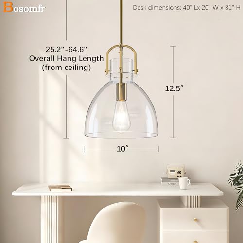 Modern Glass Shade Pendant Light Kitchen Island