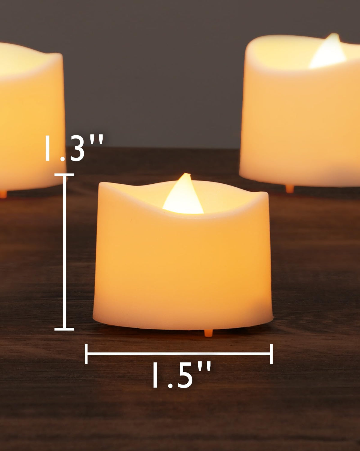 Flameless Tea Lights Candles Battery Operated - 12 Pack