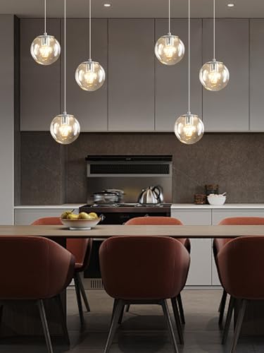 3 Light Chrome Pendant Lighting Modern Mini Chandeliers (Silver-Clear / Globe 3-Light)