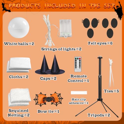 2pcs Halloween Decorations Indoor (Small ghost)