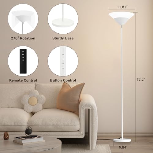 Torchiere Floor Lamp (White)