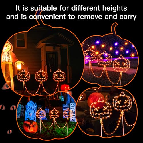 3PACK Halloween Walkway Lights (Orange / 163LED)