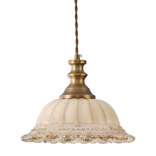 Vintage Pendant Light Fixtures Modern Glass Hanging Lights with Adjustable Cord for Kitchen Island Dining Room Living Room Hallway