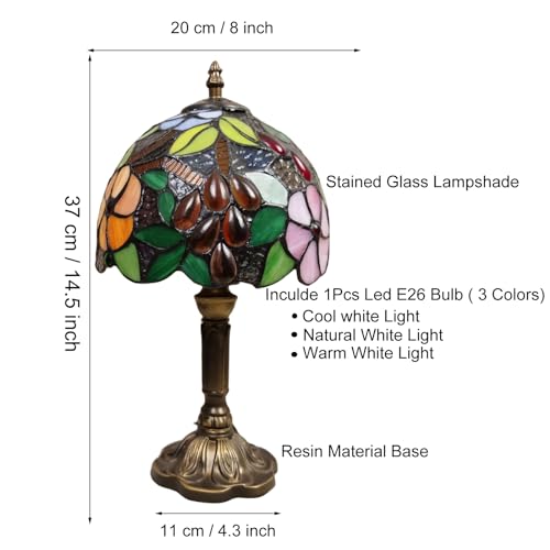 Tiffany Table Lamp (8Inch Grape Flowers)