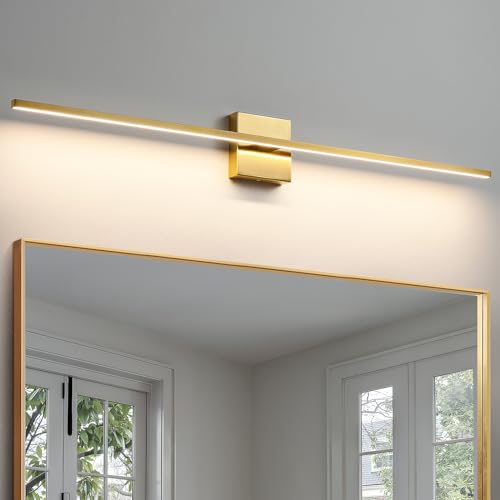 Gold Bathroom Light Fixtures Over Mirror (Gold / 39Inch)