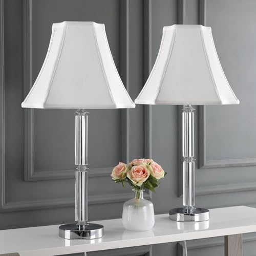 Pure White Linen Square Cut Corner Bell Lamp Shade Set of 2 Medium Lampshade 6.25×6.25''Top13×13''Bottom×11''Hight (Pure White-1 / (6.25*6.25)(13*13)11* 2 Pack)