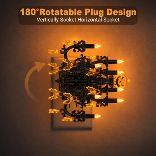 Night Lights Plug Into Wall (Halloween Chandelier / 1 Pack)
