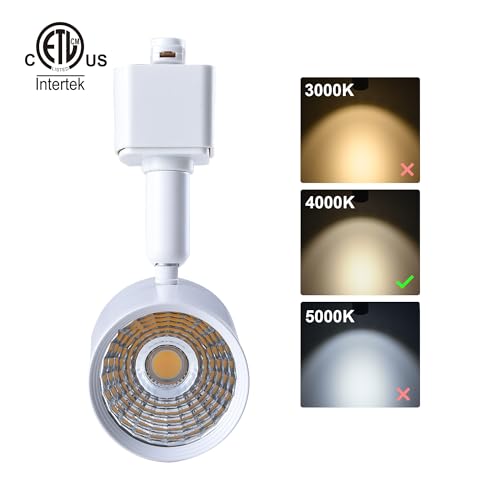 6 Pack H Type LED Track Lighting Heads 6.5W 4000K Neutral White (4000K Neutral White)