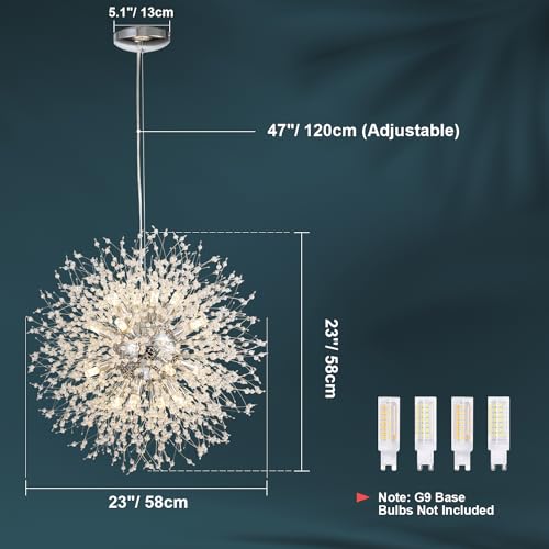 Modern Crystal Chandeliers Firework (Chrome / 16-Light (Semi-Flush Mount))