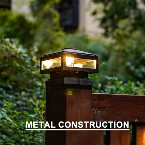 Landscape Lighting Low Voltage Post Cap Lights Outdoor Lights 3W LED 150 Lumen 3000K with Cable Connectors 2 Bases for 6X6