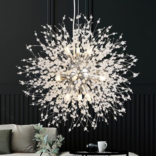 Modern Crystal Chandeliers Firework (Chrome / 9-Light (Semi-Flush Mount))