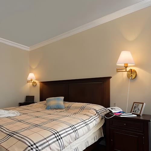 Swing Arm Wall Sconces (Golden)