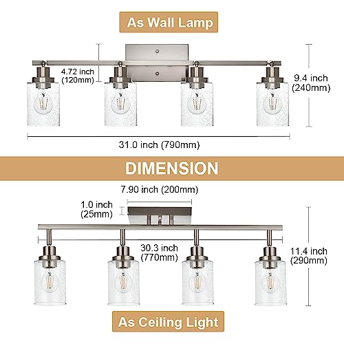 4 Light Track Lighting Fixtures (Brushed Nickel / 4-Light)