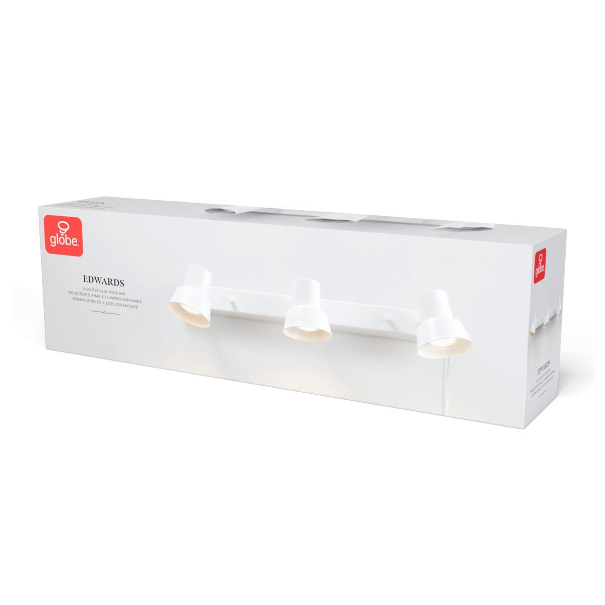 22" 3 Light Matte White Plug (Edwards (White))