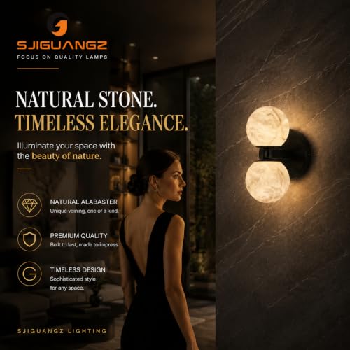 Alabaster Globe Wall Sconce (1PC-BBall)