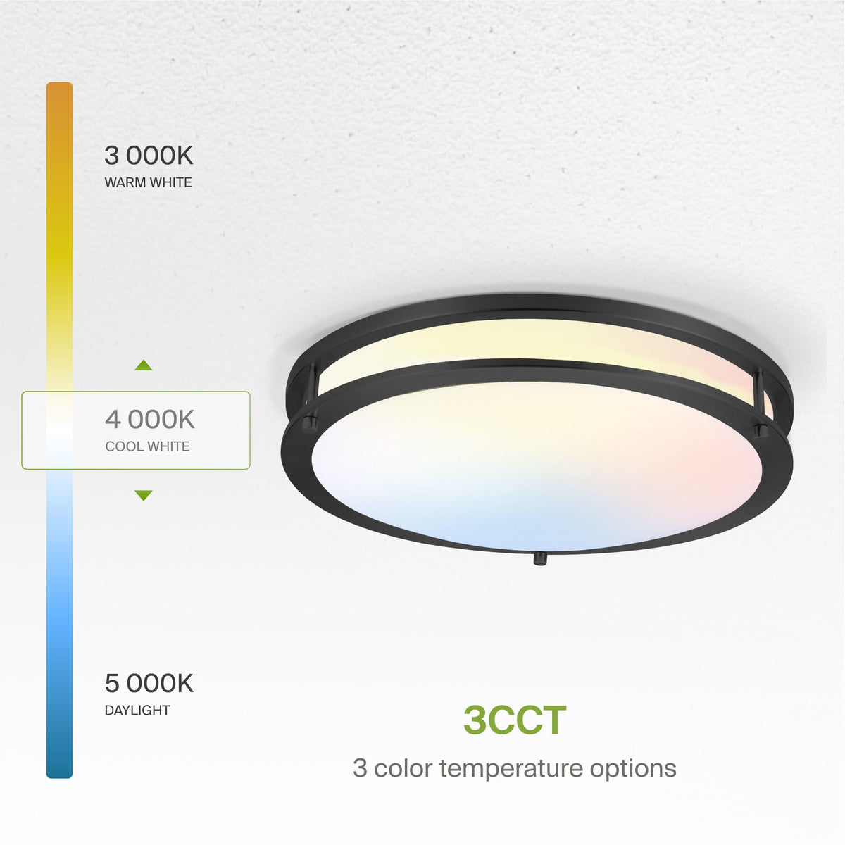 LED 16" Round Flush Mount Lighting (Oil-Rubbed Bronze)