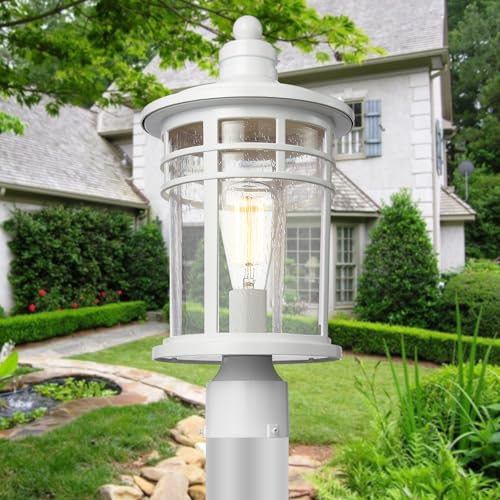 Outdoor Post Lights Lamp Posts Outdoor Lighting (White / Large,1Pack)
