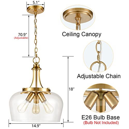 Glass Ceiling Light Fixture Modern 3