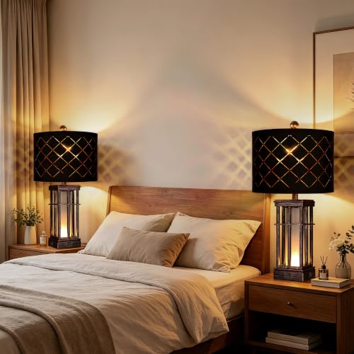 27" Modern Table Lamp with Nightlight