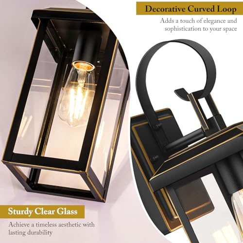 2 Pack 15” Outdoor Wall Lights (Bronze / 15")