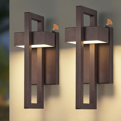 13.7'' 2 Pack Dusk to Dawn Outdoor Porch Light (Brown - Dusk to Dawn / 13.7inch - 2 Pack)
