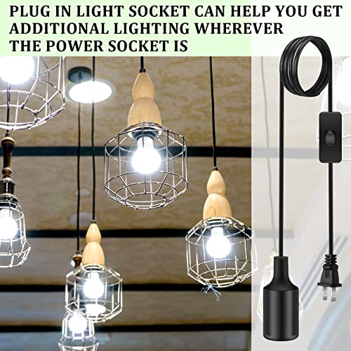10 Pack Pendant Light Cord with Switch for E26 E27 (15 Feet)