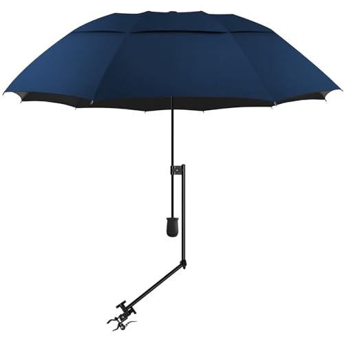 UPF 50+ Golf Umbrella with Adjustable Universal Clamp