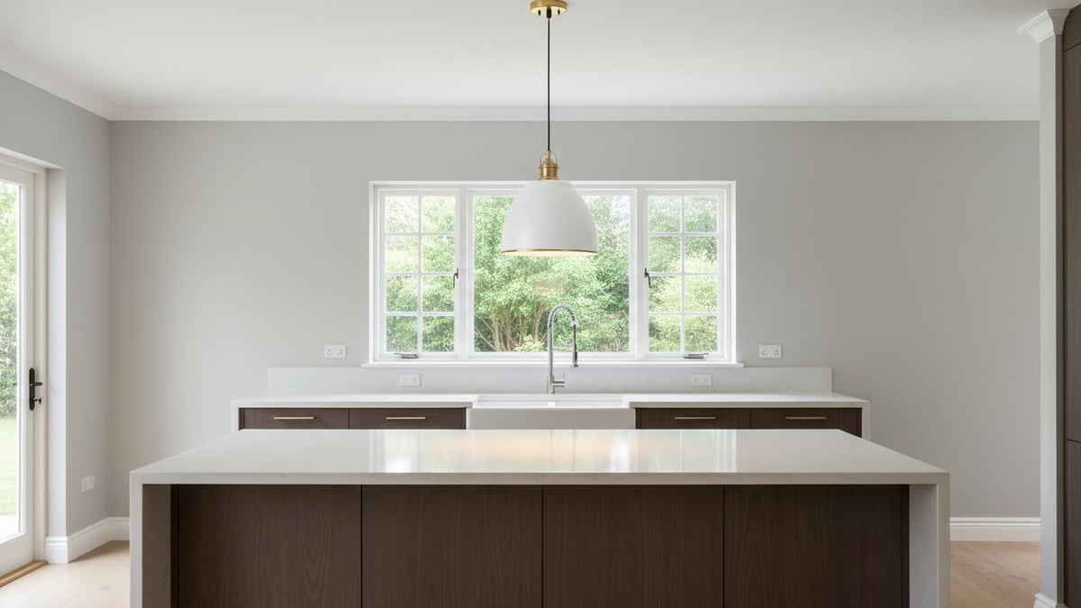 21601-21,Replacement Metal Shade for Pendant Light,Alabaster White,7-7/8"W x 5-3/4"H,Center Hole 1-5/8" (Alabaster White with White inside)