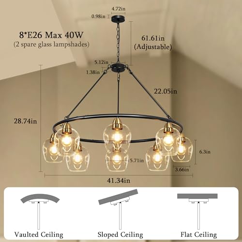 Black Wagon Wheel Chandelier