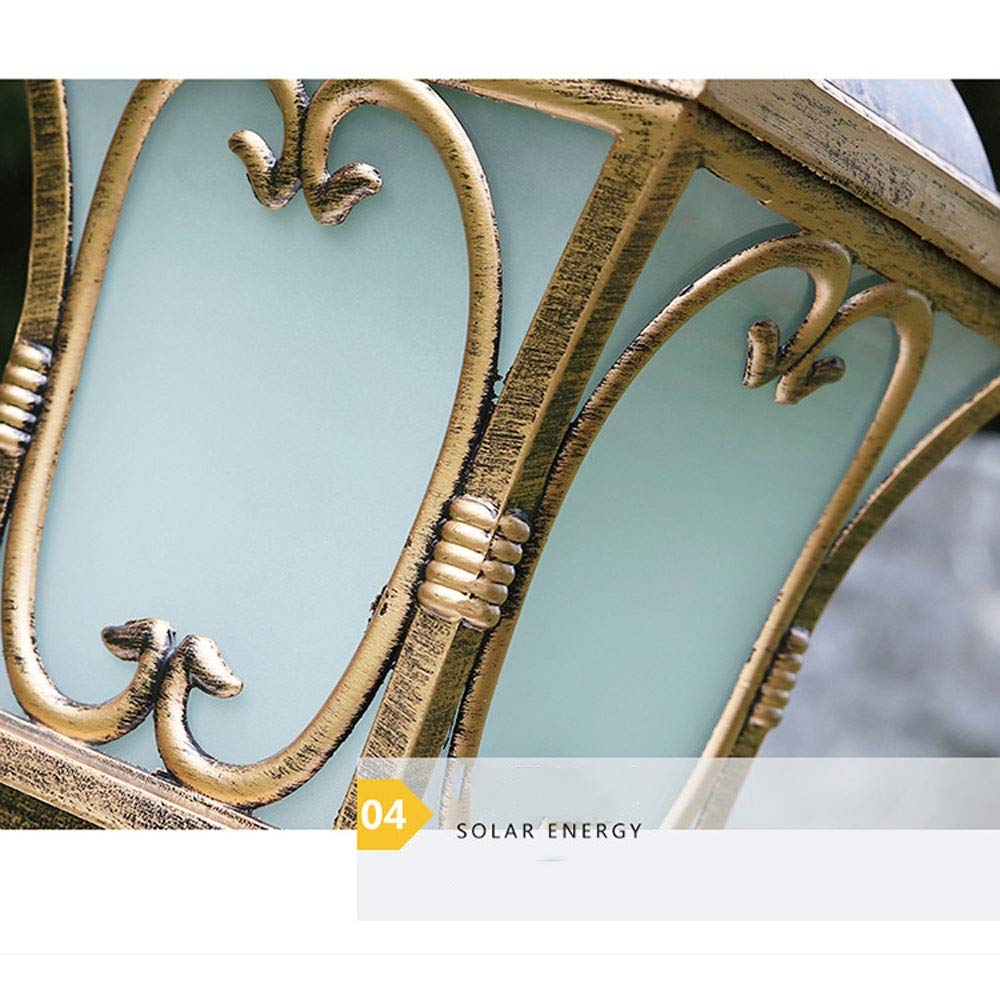 Outdoor Pillar Lamp for Lawn Fence Gate Wall (Bronze_medium)
