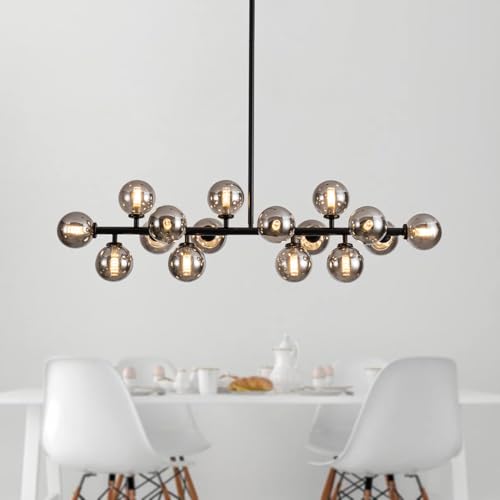 Mid Century Modern Chandelier Linear Chandeliers Pendant Lighting Fixture for Dining Room