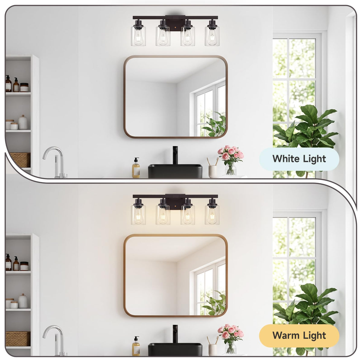 Oil Rubbed Bronze Vanity Lights for Bathroom (Oil-Rubbed Bronze / 4-light)