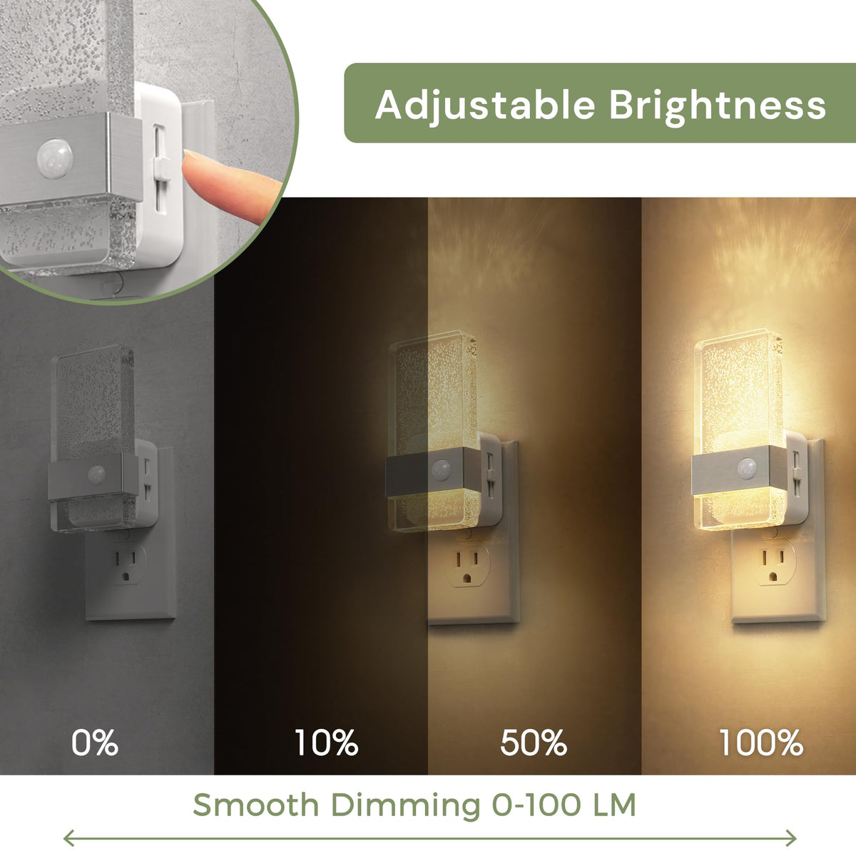 Motion Sensor Night Light (Matte Silver)