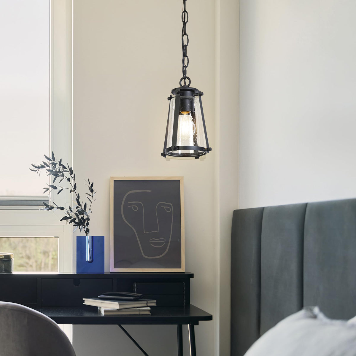 Pendant Light Kitchen Island (6.5" W x 9.7" H / Black)