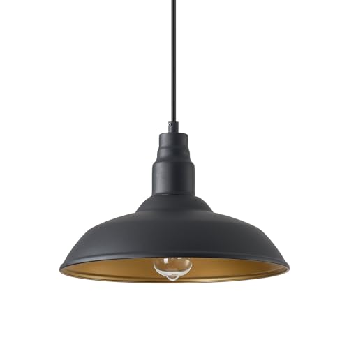 Farmhouse Pendant Lights with Large 14 Inch Dome (Matte Black / 14" Dome)