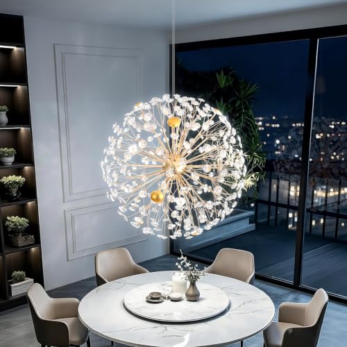 Dia 24" Modern Dandelion Chandelier for Dining Room (Gold Ball / Dia 24inches)