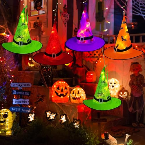 Halloween Witch Hat Lights Decorations Outdoor