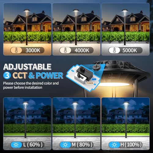 LED Post Top Lights with Photocell